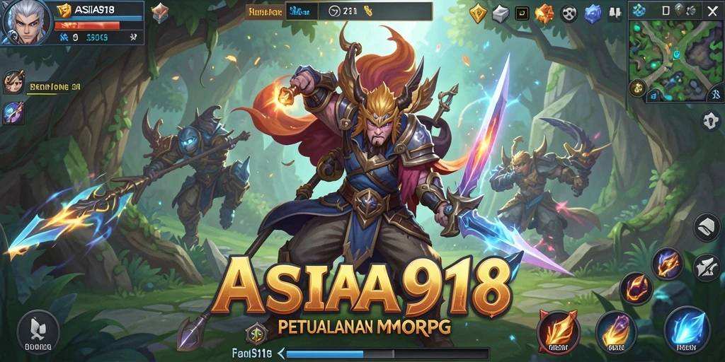 Menampilkan tampilan gameplay yang menarik dari ASIA918 dalam dunia MMORPG.