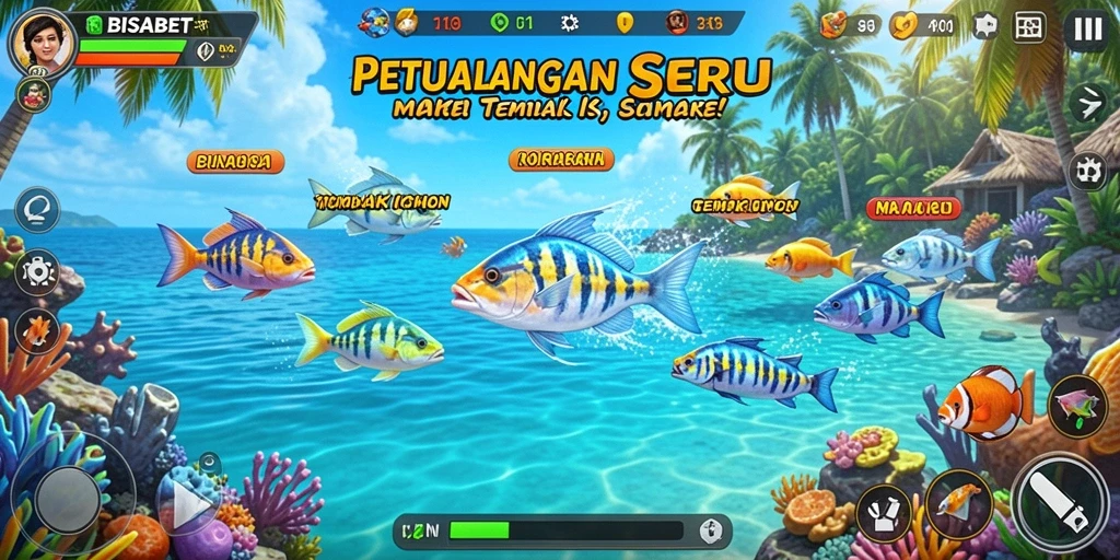 Gameplay seru dalam BISABET dengan berburu ikan besar.