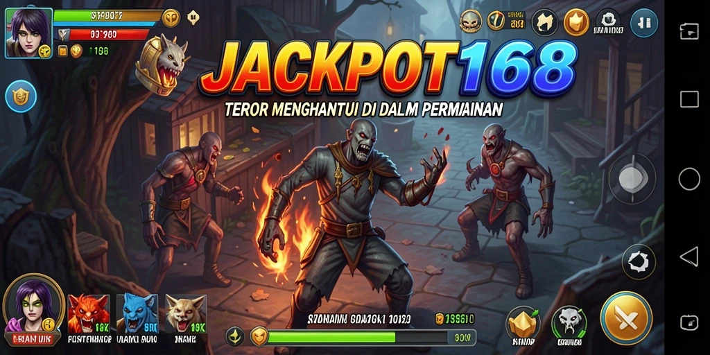 Tangkapan layar menunjukkan suasana mencekam dalam JACKPOT168.