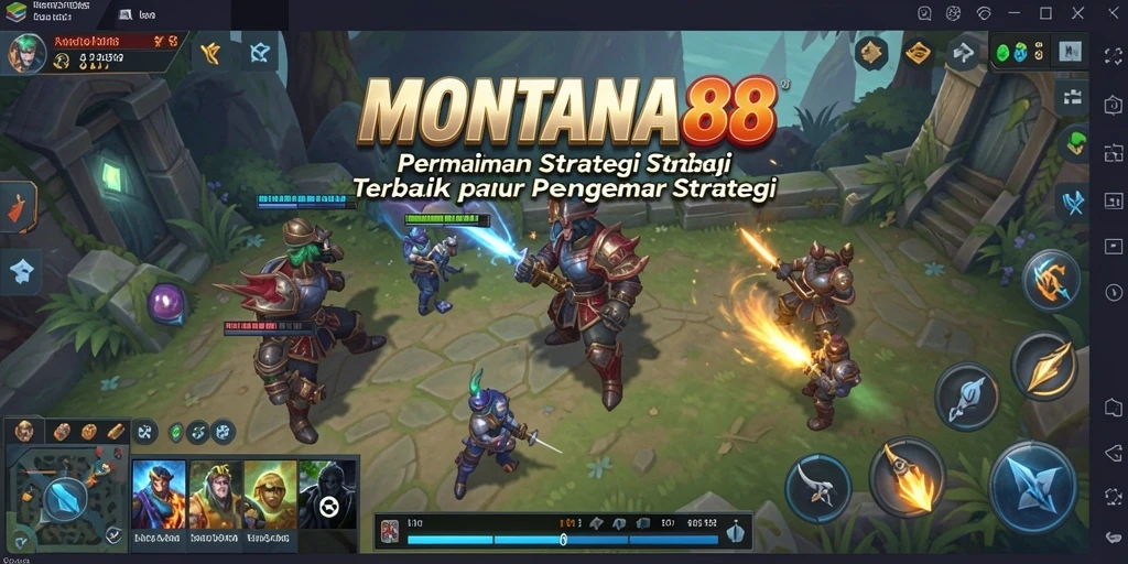 Screenshot gameplay MONTANA88 menampilkan pertempuran seru dan strategi yang mendalam.