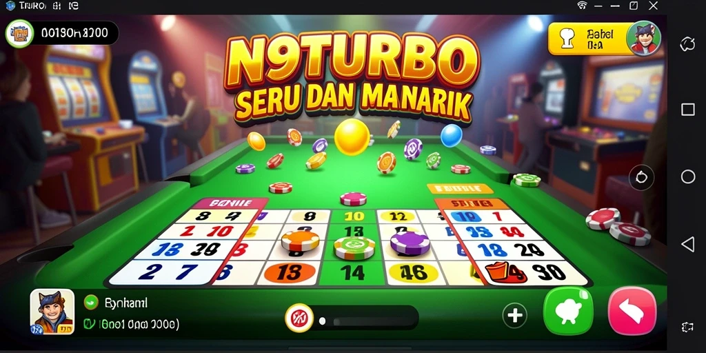 Screenshot gameplay N9TURBO menampilkan suasana seru permainan Bingo.