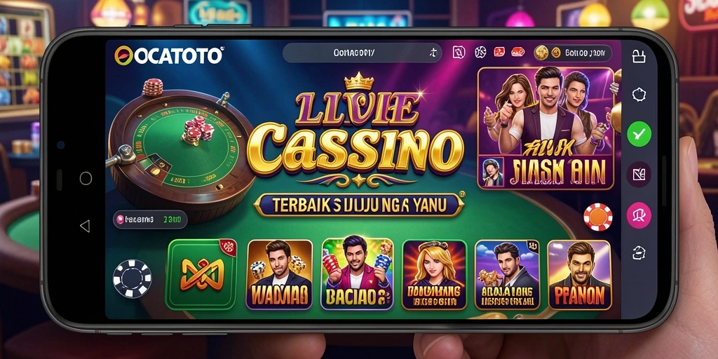 Tampilan gameplay Live Casino di OCATOTO yang menarik dan interaktif.