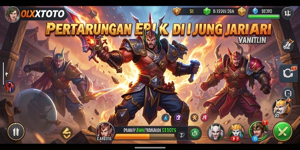 Screenshot gameplay pertarungan seru dalam OLXTOTO.