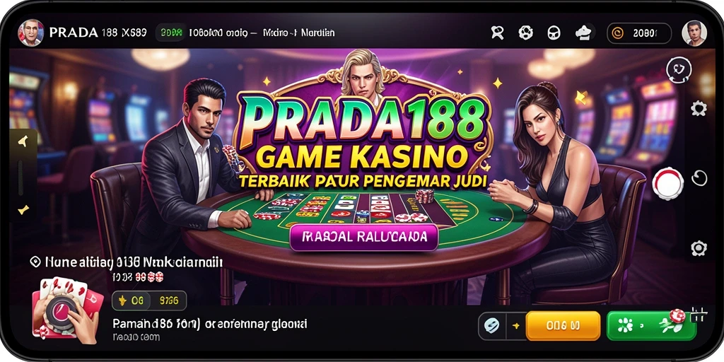 Tampilan menarik dari gameplay kasino di PRADA188.