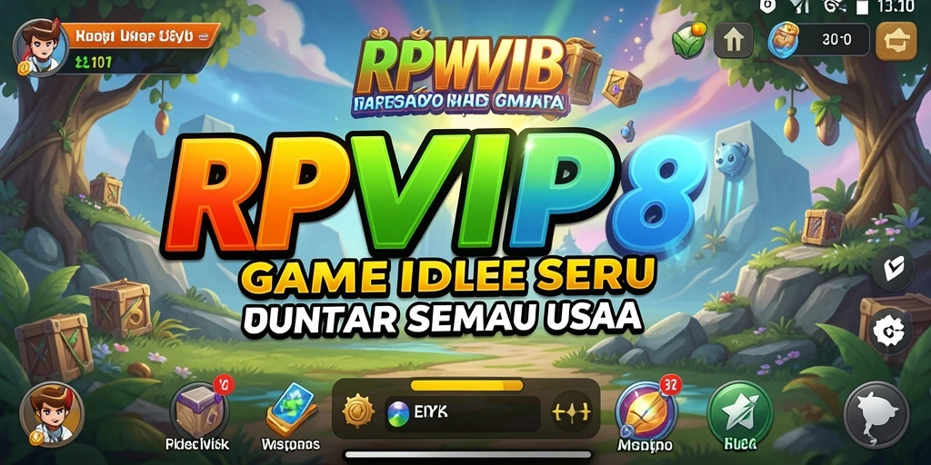 Screenshot utama RPVIP8 menampilkan gameplay Idle yang menarik.